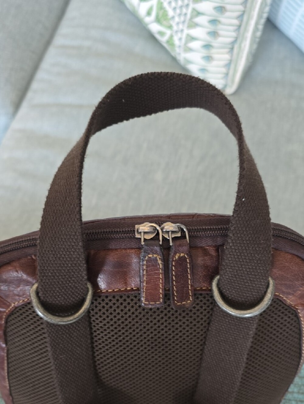 Jack Georges Small Brown Leather Backpack — Women - Picture 7 of 15